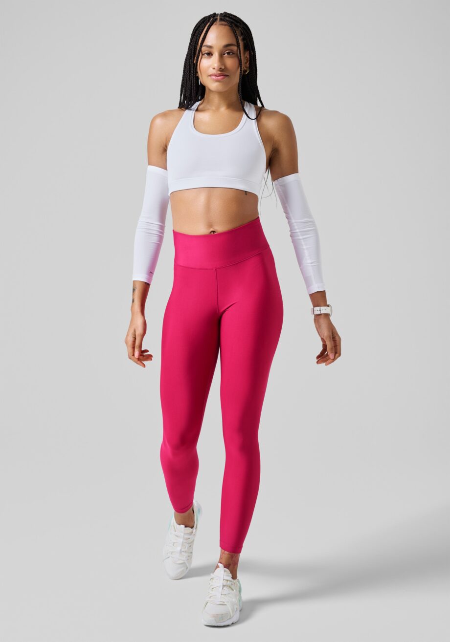 Casall Graphic High Waist Tights - Punch Pink