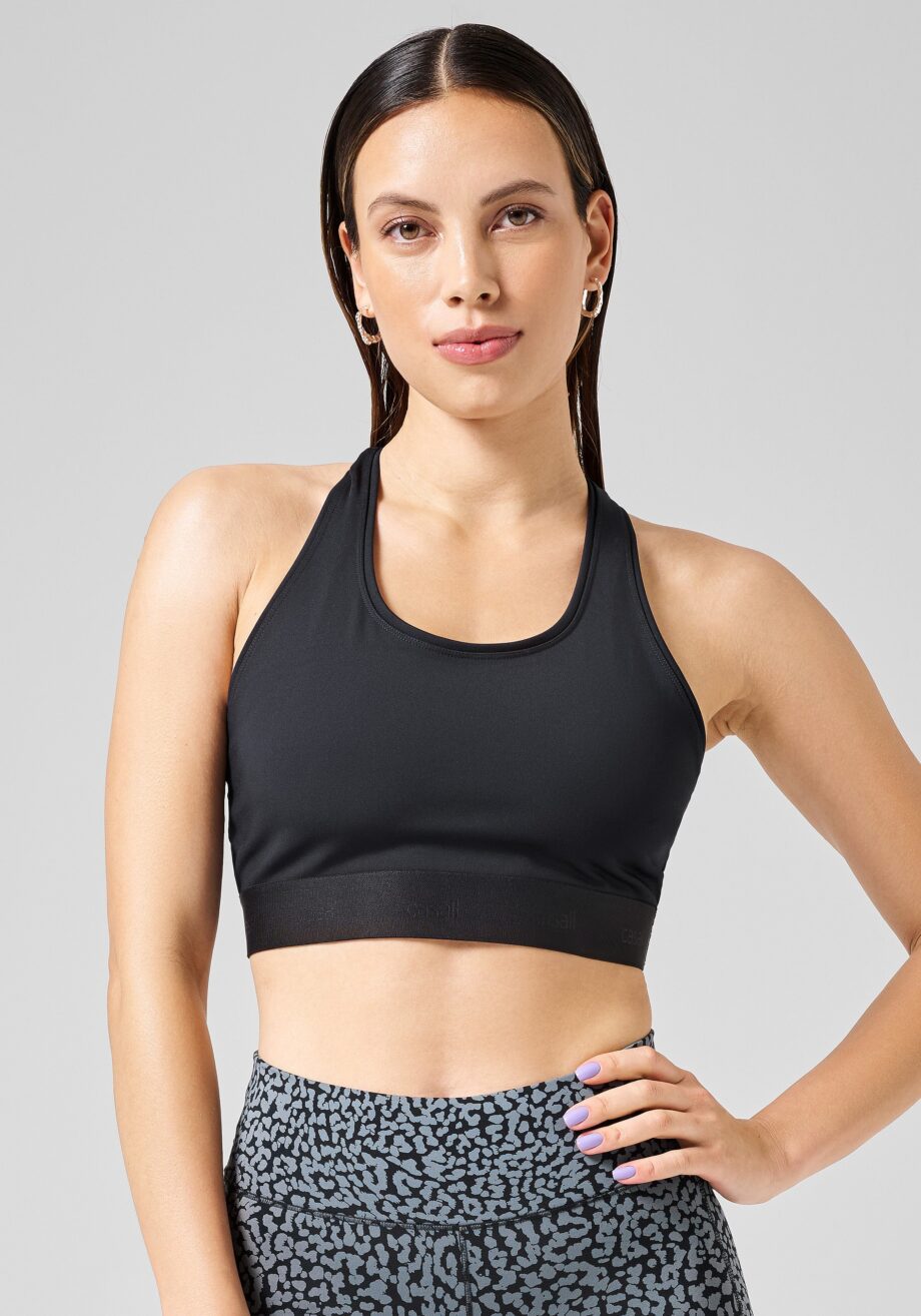 Casall Graphic Sports Bra - Black