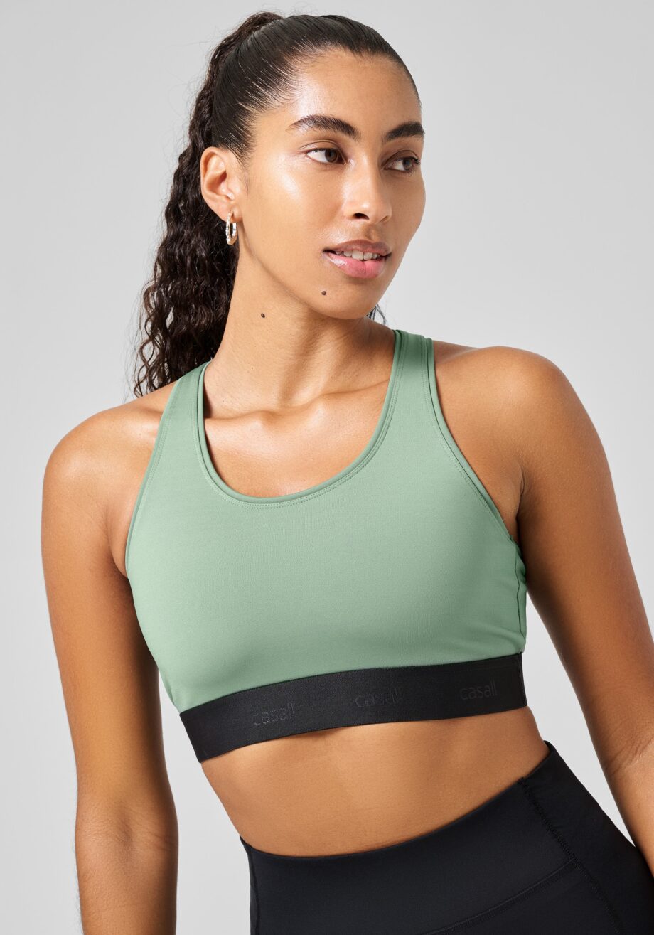 Casall Graphic Sports Bra - Dusty Green