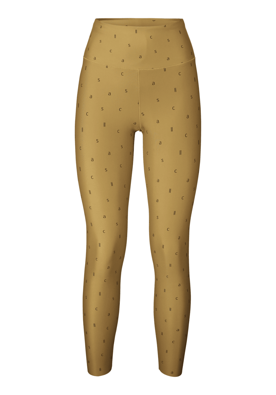 Casall Power High Waist Pocket Print Tights - Alpha Green
