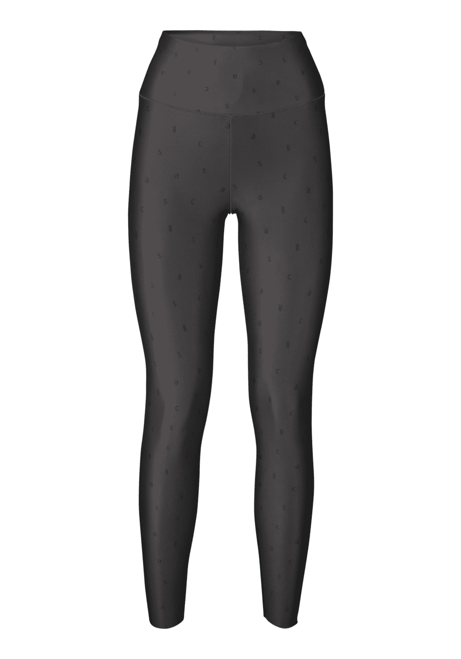 Casall Power High Waist Pocket Print Tights - Alpha Grey