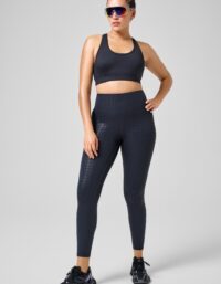 Casall Sandy High Waist Printed Tights - HoundstoothShiny Black