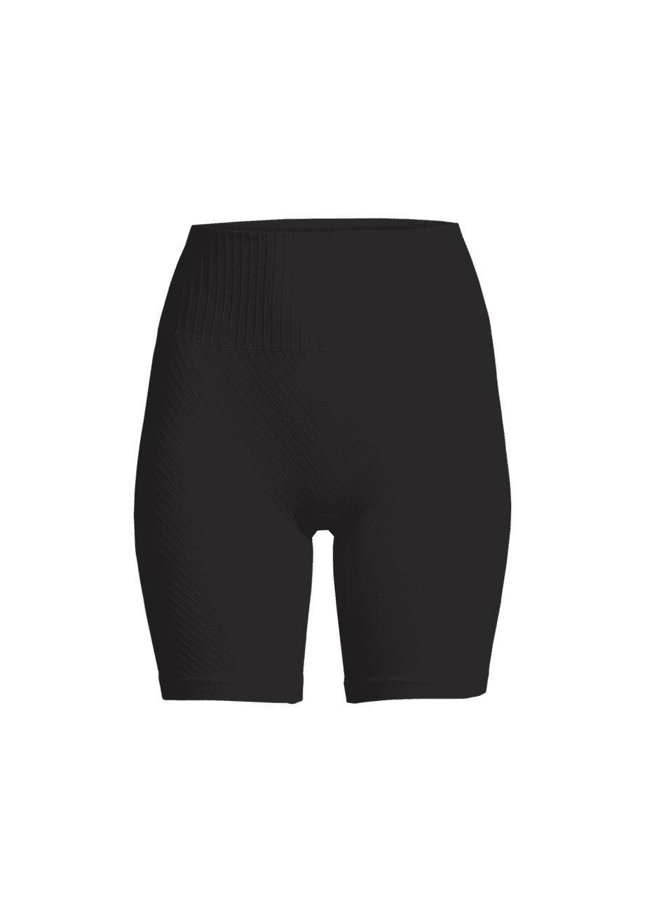 Casall Seamless Graphical Rib Bike Tights - Black