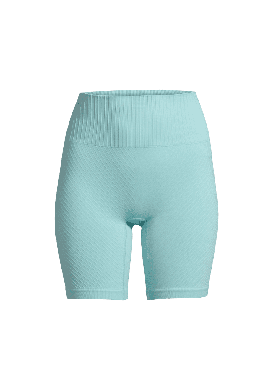 Casall Seamless Graphical Rib Bike Tights - Pastel Mint