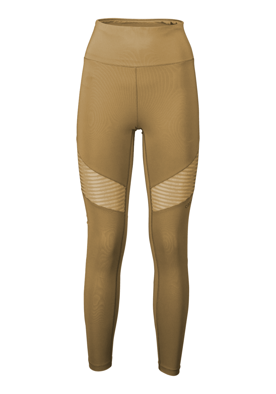 Casall Stripe Mesh High Waist Tights - Fuse Green