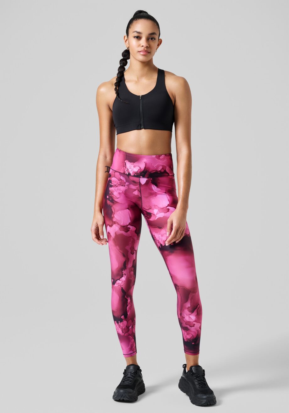 Casall Ultra High Waist Printed Tights - Ice Pink