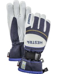 Hestra Army Leather Coach Czone - 5 Finger Navy/Royal (10 10)