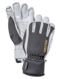 Hestra Army Leather Gore-Tex Short - 5 Finger Black/Off White (11 11)