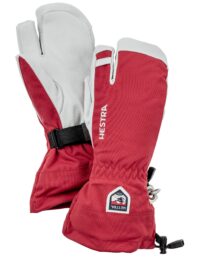 Hestra Army Leather Heli Ski - 3 Finger Red (10 10)