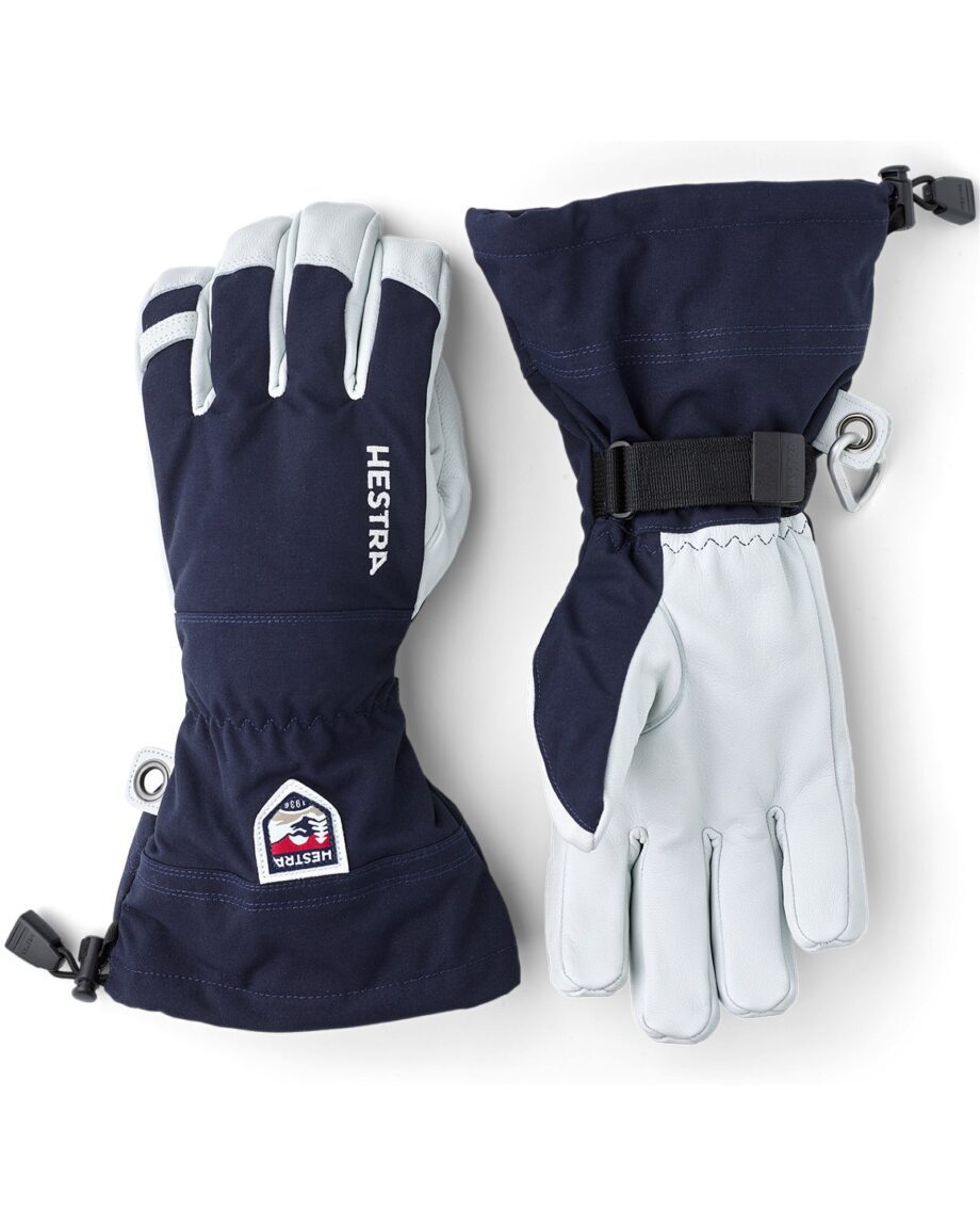 Hestra Army Leather Heli Ski - 5 Finger Navy (6 6)