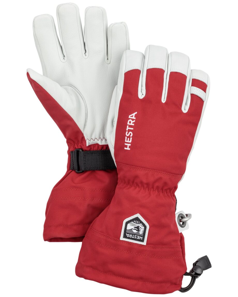 Hestra Army Leather Heli Ski - 5 Finger Red (10 10)