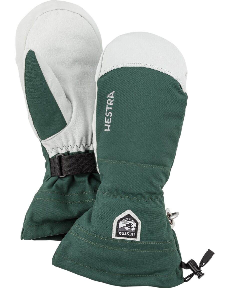 Hestra Army Leather Heli Ski - Mitt Bottle Green (11 11)