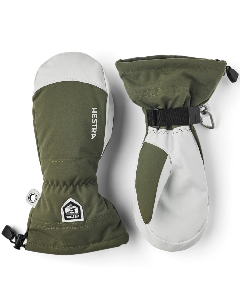 Hestra Army Leather Heli Ski - Mitt Olive (11 11)