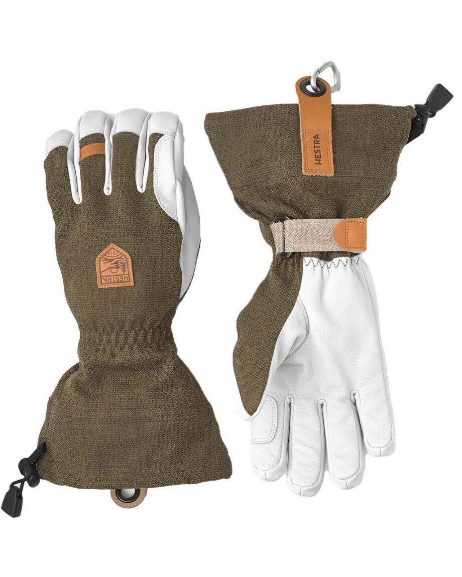 Hestra Army Leather Patrol Gauntlet - 5 Finger Olive (11 11)