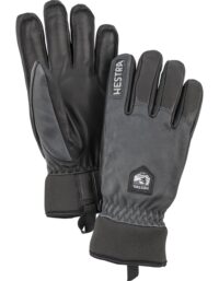 Hestra Army Leather Wool Terry - 5 Finger Grey/Black (11 11)