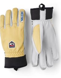 Hestra Army Leather Wool Terry - 5 Finger Natural brown/Natural grey (11 11)