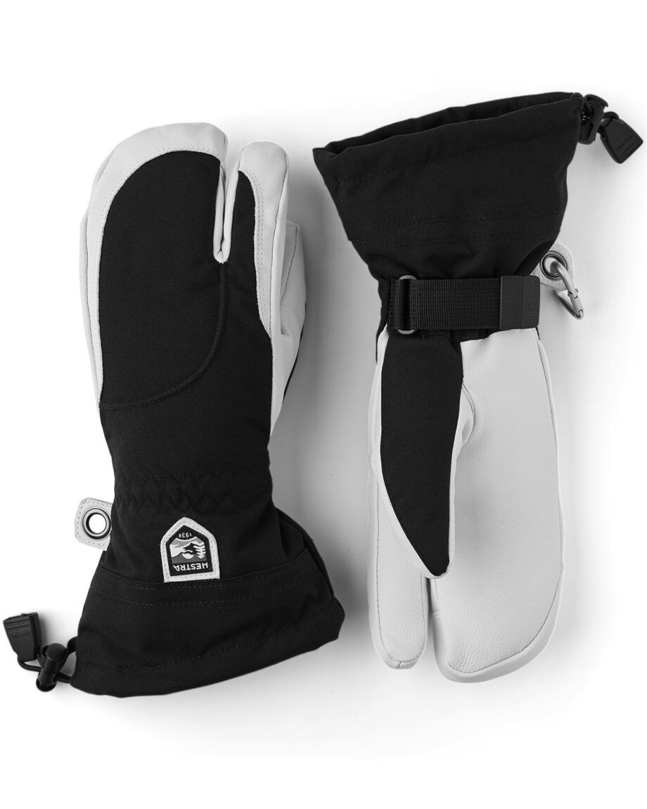 Hestra Heli Ski Female - 3 Finger Black/Offwhite (9 9)