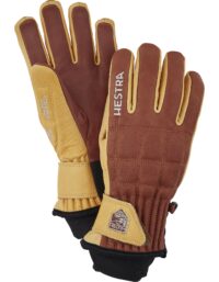 Hestra Henrik Leather Pro Model - 5 Finger Brown/Tan (10 10)