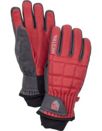 Hestra Henrik Leather Pro Model - 5 Finger Red/Grey (10 10)