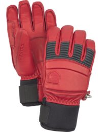Hestra Leather Fall Line - 5 Finger Red/Grey (10 10)