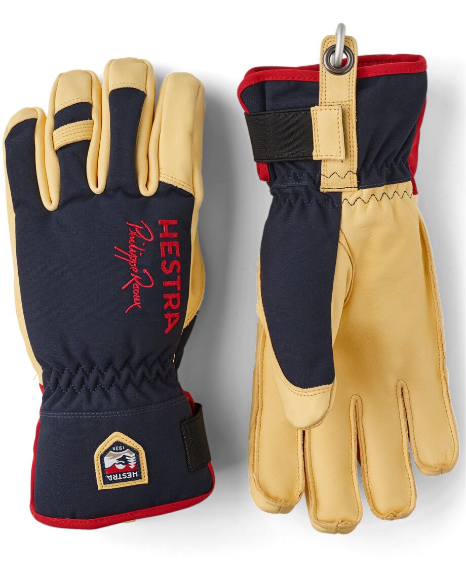 Hestra Philippe Raoux Ecocuir Short - 5 Finger Navy (11 11)