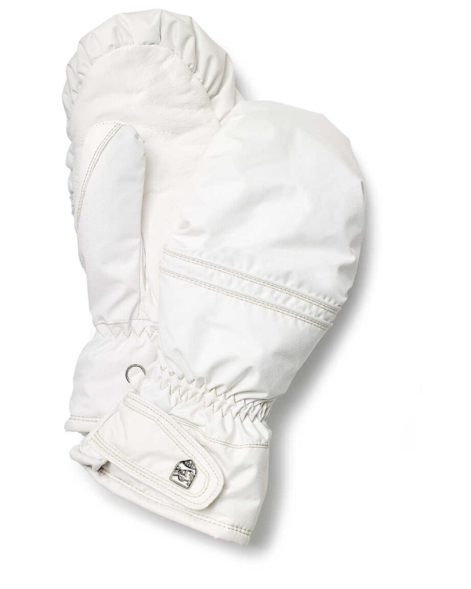 Hestra Primaloft Leather Female - Mitt Ivory/Off White (6 6)