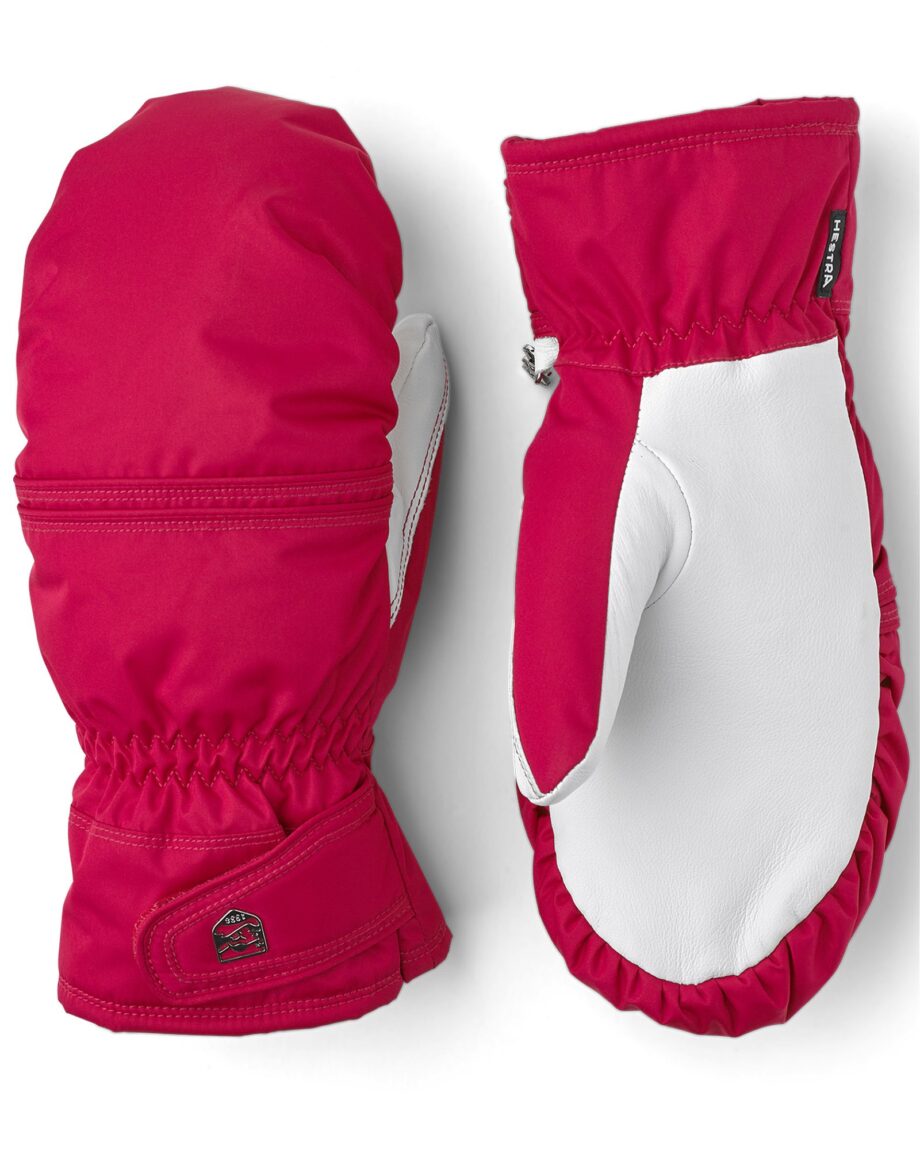 Hestra Primaloft Leather Female - Mitt Orchids/White (9 9)