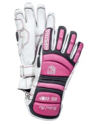 Hestra RSL Comp Vertical Cut - 5 Finger Off White/Cerise (5 5)