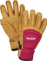 Hestra Vertical Cut CZone - 5 finger Fuschia/tan (9 9)