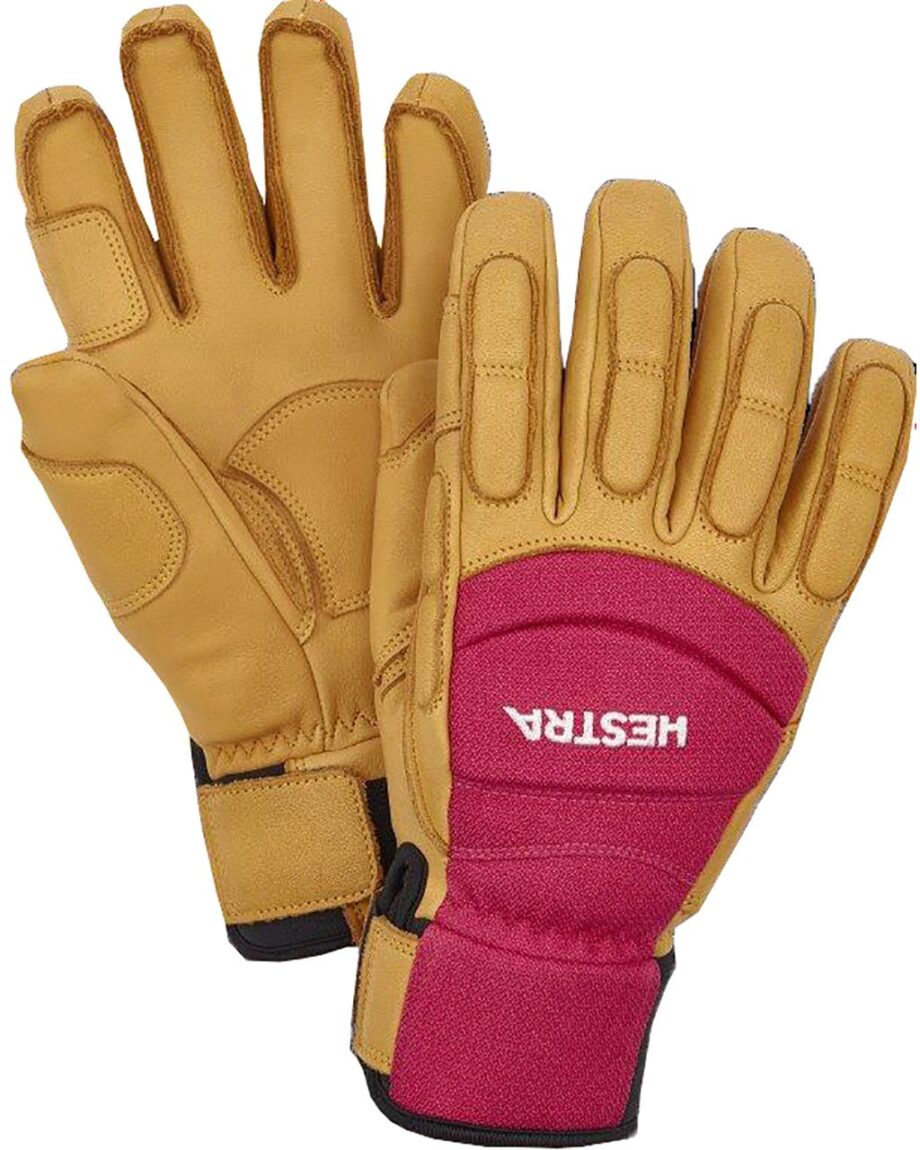 Hestra Vertical Cut CZone - 5 finger Fuschia/tan (9 9)