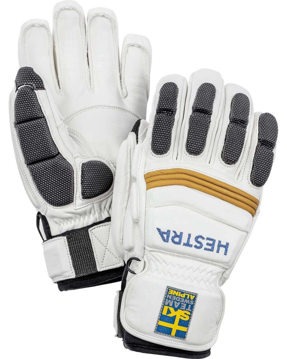Hestra Viggen SL - 5 Finger White/Yellow (11 11)