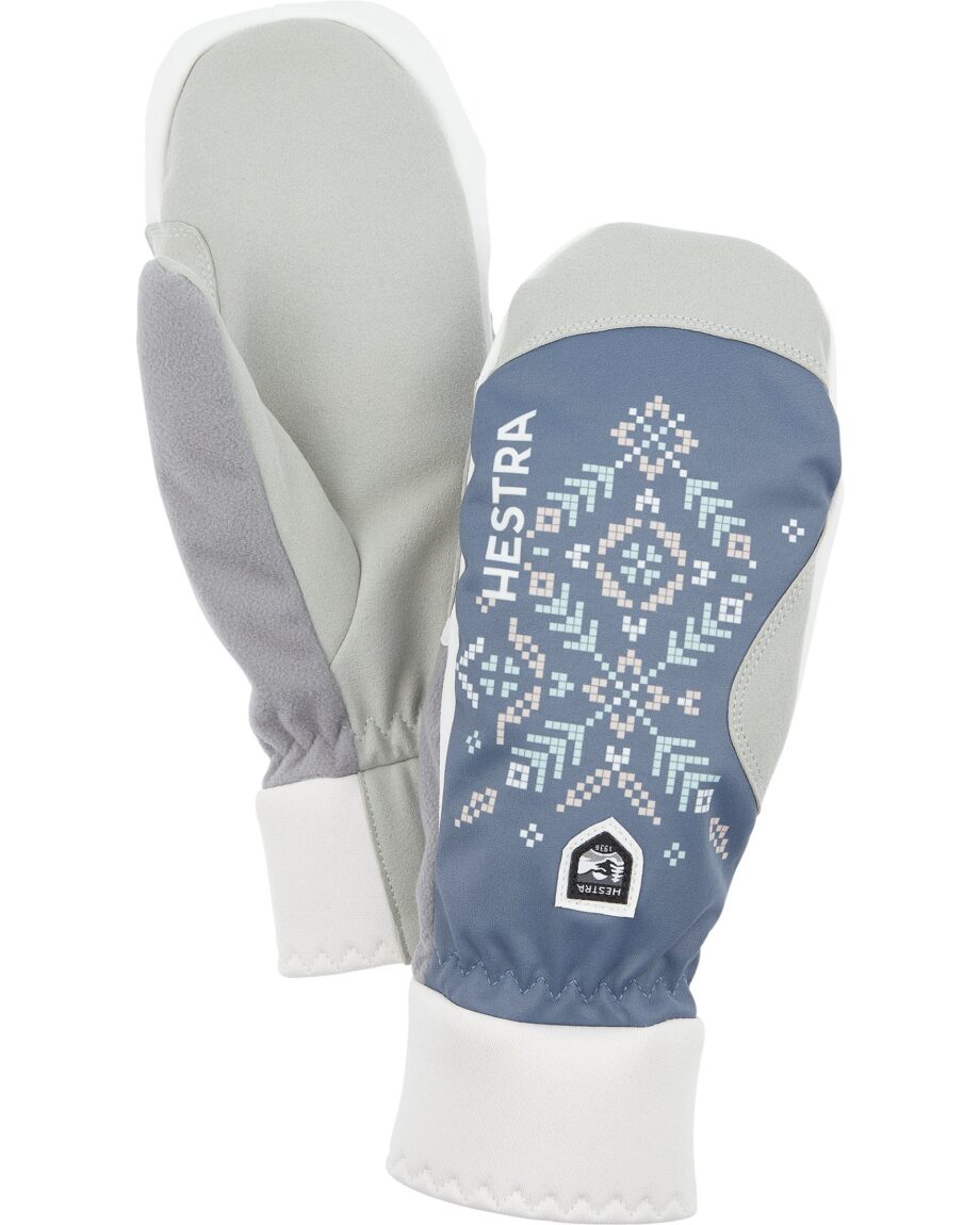 Hestra XC Primaloft W - Mitt Light Grey Print (5 5)