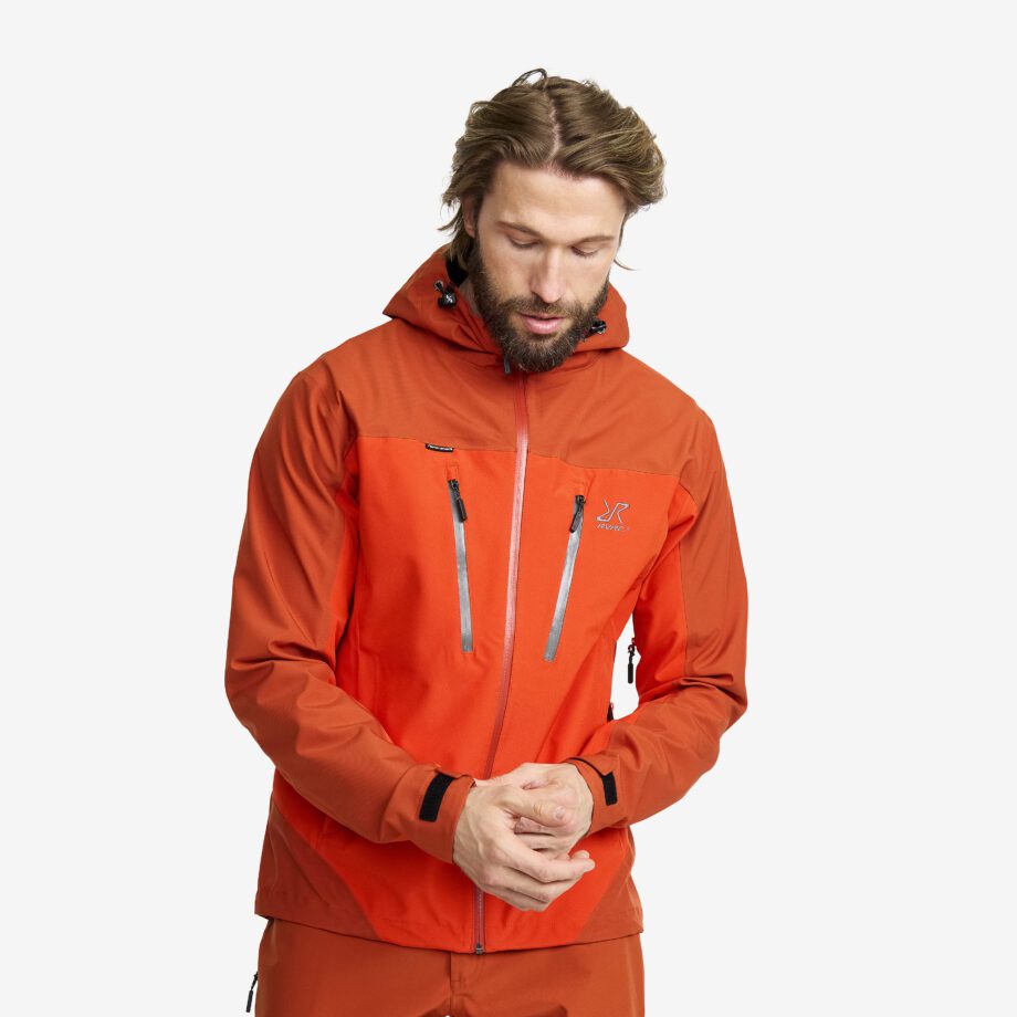 Revolution Race Jackor > Regn- & Skaljackor - Silence Proshell 3L Jacket - Herr - Rooibos Tea / Pureed Pumpkin, Storlek:M