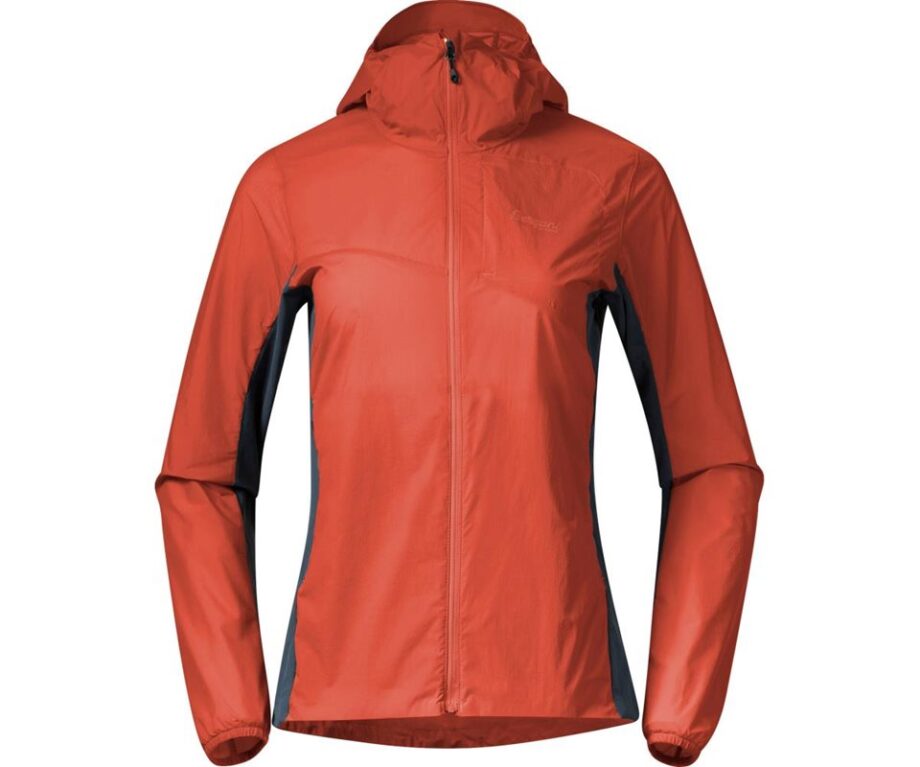 Bergans Rabot Light Windbreaker Jacket Women Brick/Orion Blue