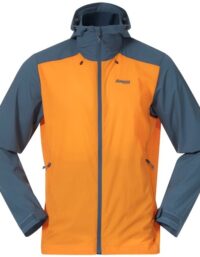Bergans Skar Light Windbreaker Jacket Men Cloudberry Yellow/Orion Blue