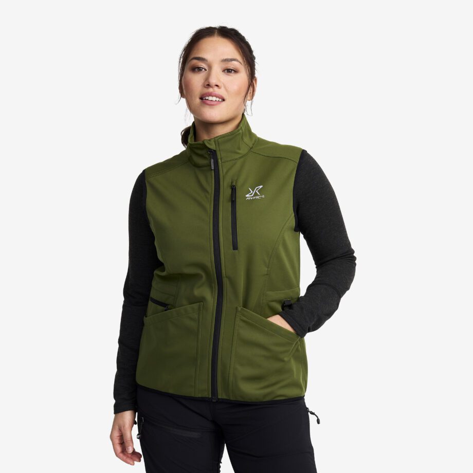 Revolution Race Responder Softshell Vest - Dam - Cypress, Storlek:M - Västar