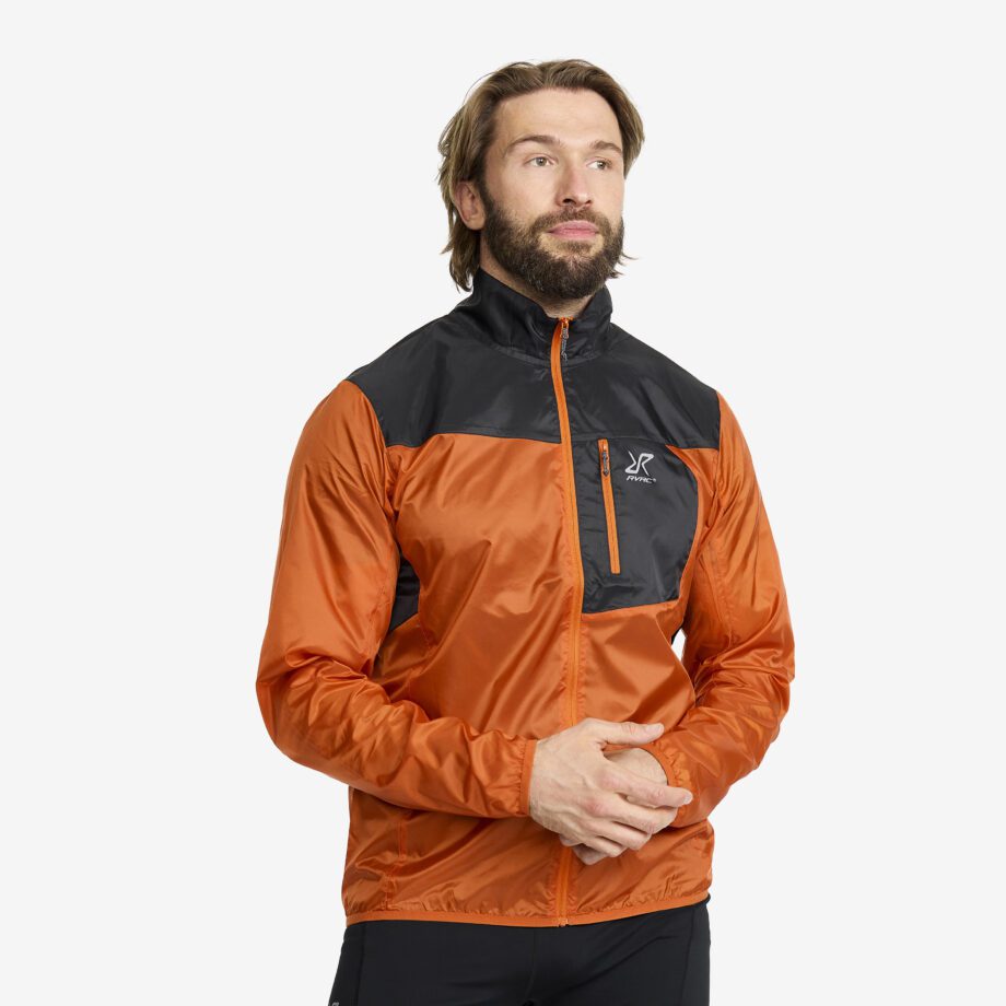 Revolution Race Jackor > Vindjackor - Unit Light Windbreaker - Herr - Hawaiian Sunset/Anthracite, Storlek:XS