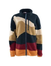 KnowledgeCotton Apparel Teddy Aop OversizedZip - Grs/Vegan