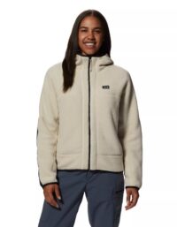 Mountain Hardwear Hicamp Fleece Full Zip Hoody Jacket Women Wild Oyster