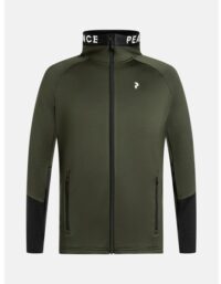 Peak Performance M Rider Mid Zip Hood Olive Extreme/Blac