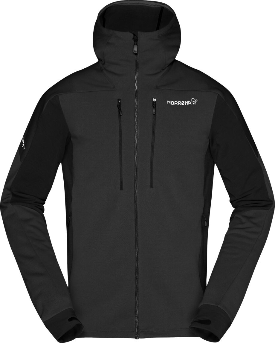 Norrøna Norrøna Men's Trollveggen Powerstretch Pro Zip Hood Caviar