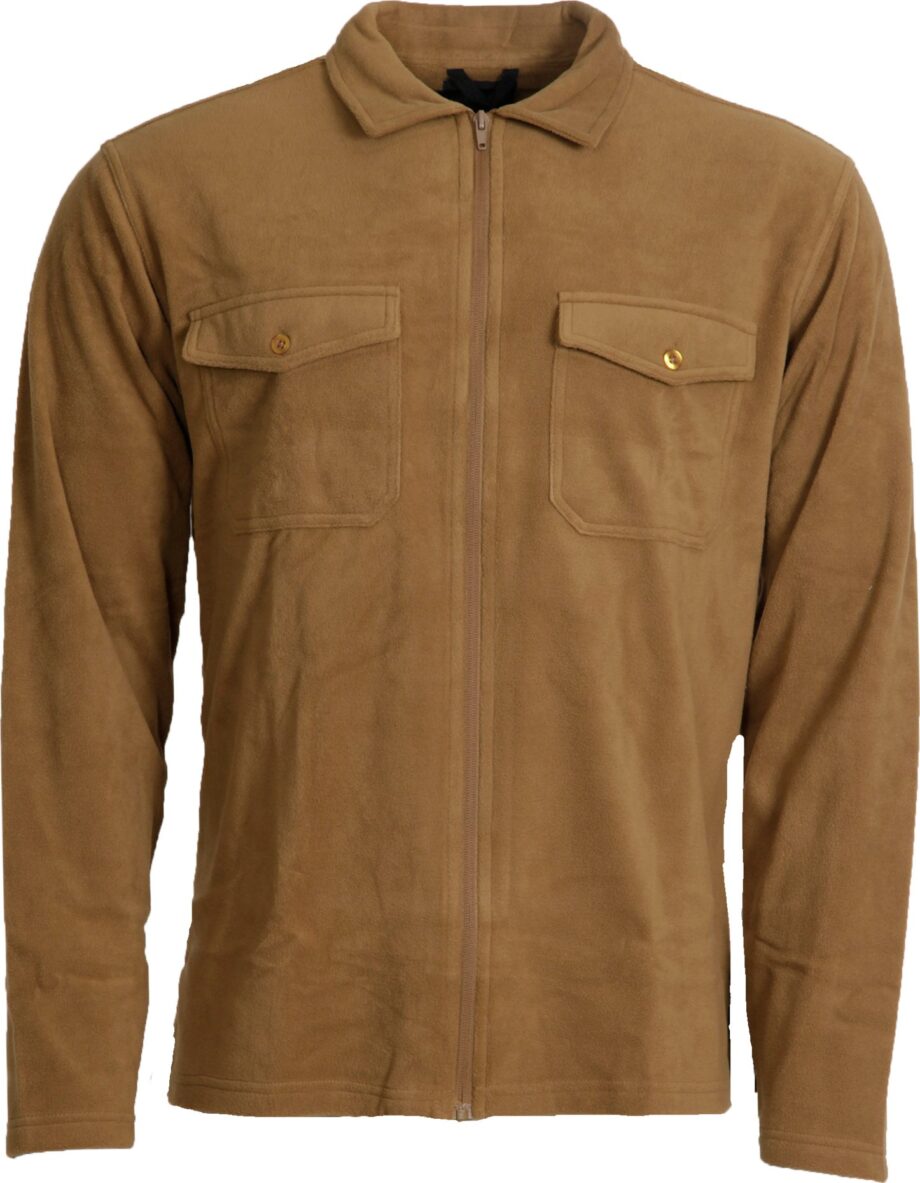 Dobsom Dobsom Men's Pescara Fleece Shirt Brown