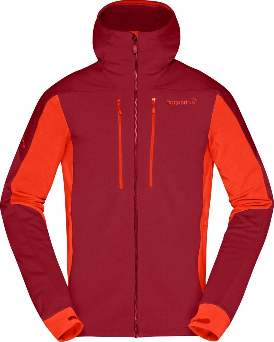 Norrøna Norrøna Men's Trollveggen Powerstretch Pro Zip Hood Rhubarb