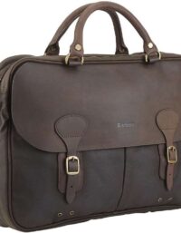 Barbour Barbour Wax Leather Briefcase Olive