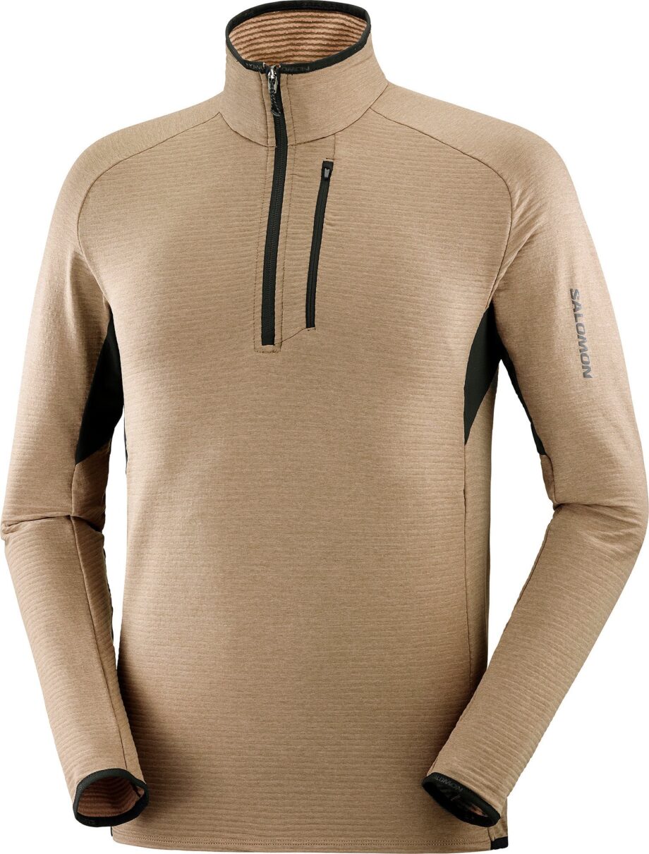 Salomon Salomon Men's Essential Lightwarm Mid Layer Shitake/Deep Black