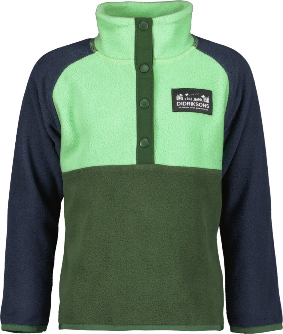 Didriksons Didriksons Kids' Monte Half Button 4 Pine Green