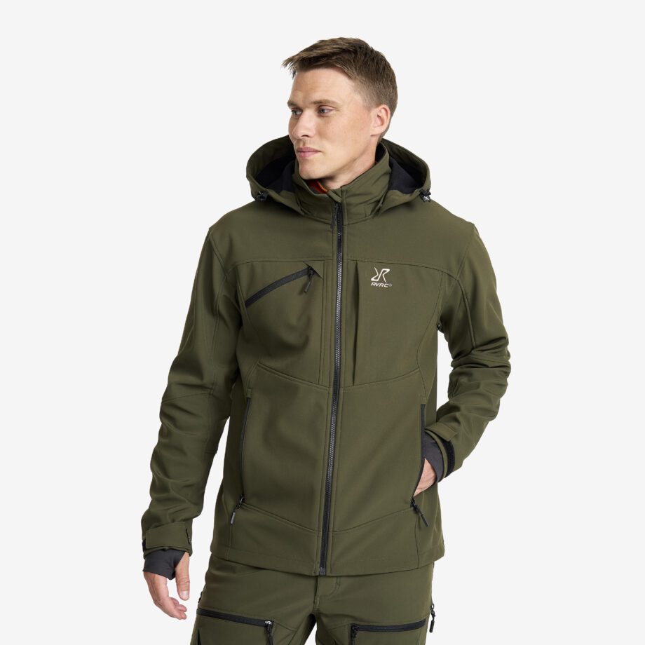 Revolution Race Jackor > Softshelljackor - Hiball Softshell Jacket - Herr - Forest Night, Storlek:S