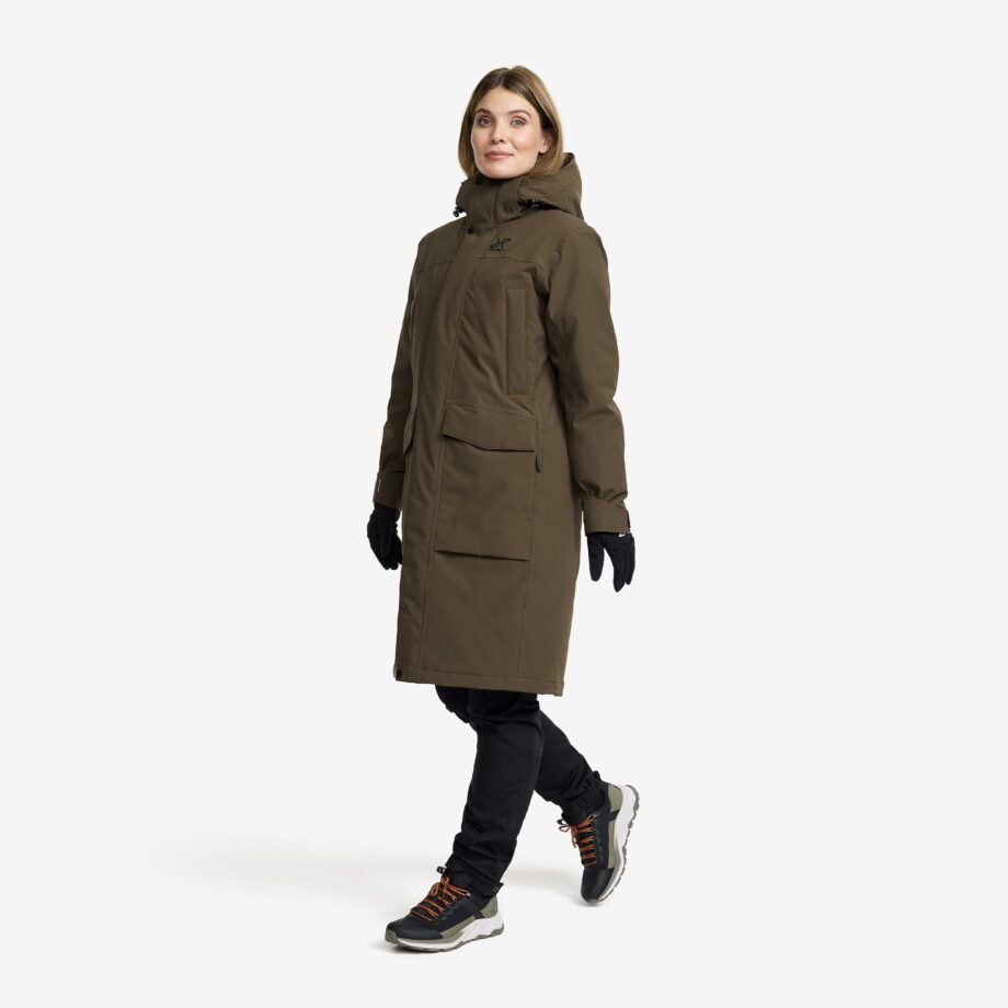 Revolution Race Vinterjackor - Rhyme 2L Insulated Parka - Dam - Mud, Storlek:M