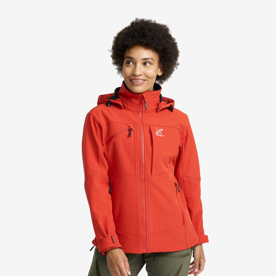 Revolution Race Dam > Jackor > Softshelljackor - Hiball Softshell Jacket - Dam - Aurora Red, Storlek:S