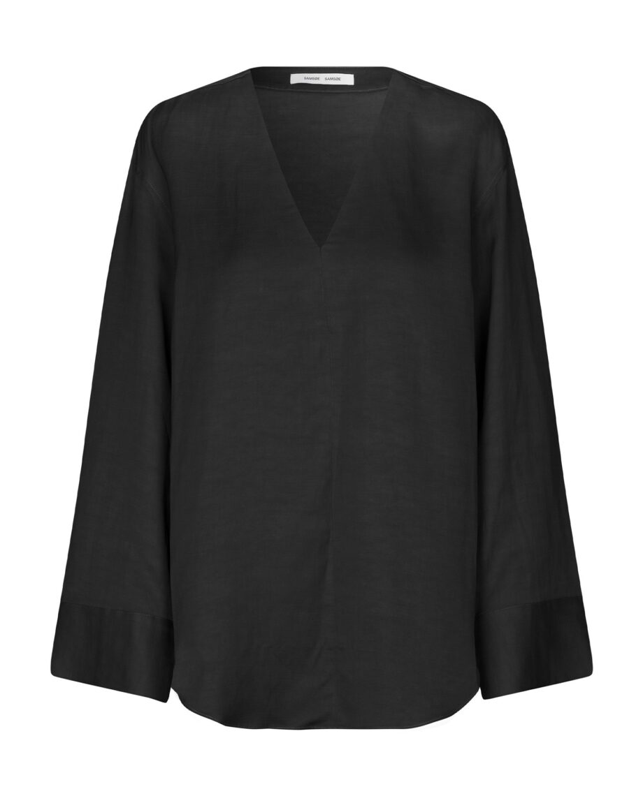 Samsøe and Samsøe Marina Blouse 15044 W Black (XXS XXS)